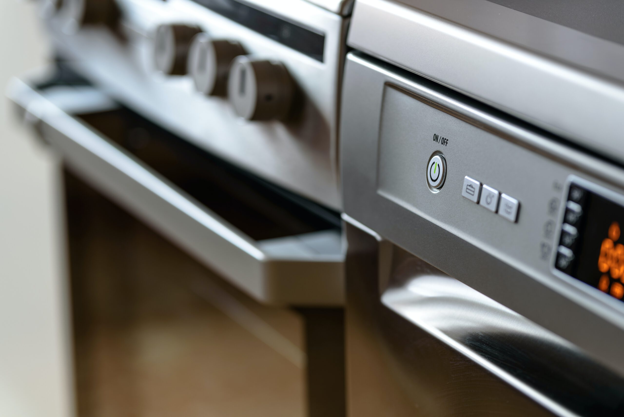 the electronic controls of an oven